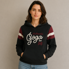 Sudadera polar Dama bordada con manga larga, capucha ajustable y bolsa frontal.
