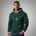 Sudadera felpa para hombre, Bordada con manga larga. capucha ajustable y bolsas frontales.