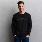 Playera Básica para hombre Cuello Redondo, Manga Larga con Estampado y bordado.
