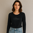 Playera Goga Est. 1996 Manga Larga con Bordado Brillos