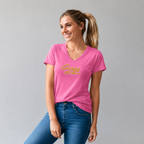 Playera de Pedrerí­a y Bordada para Mujer Cuello en V