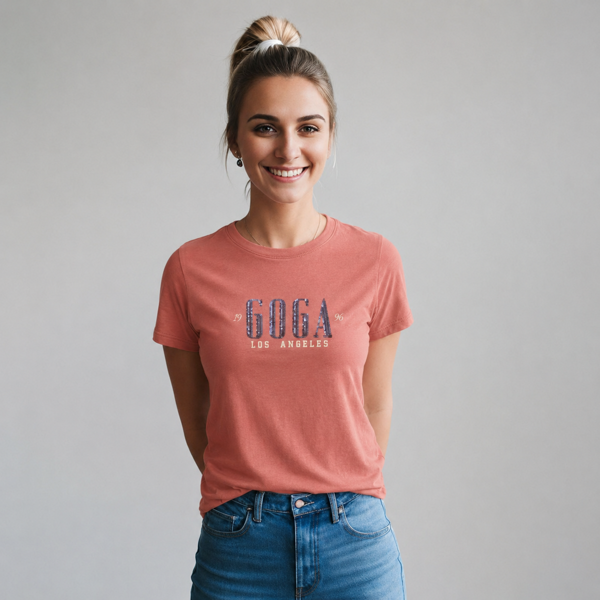 Playera con Lentejuela y Estampado para mujer