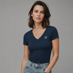 Playera Bordada para mujer, .Cuello V