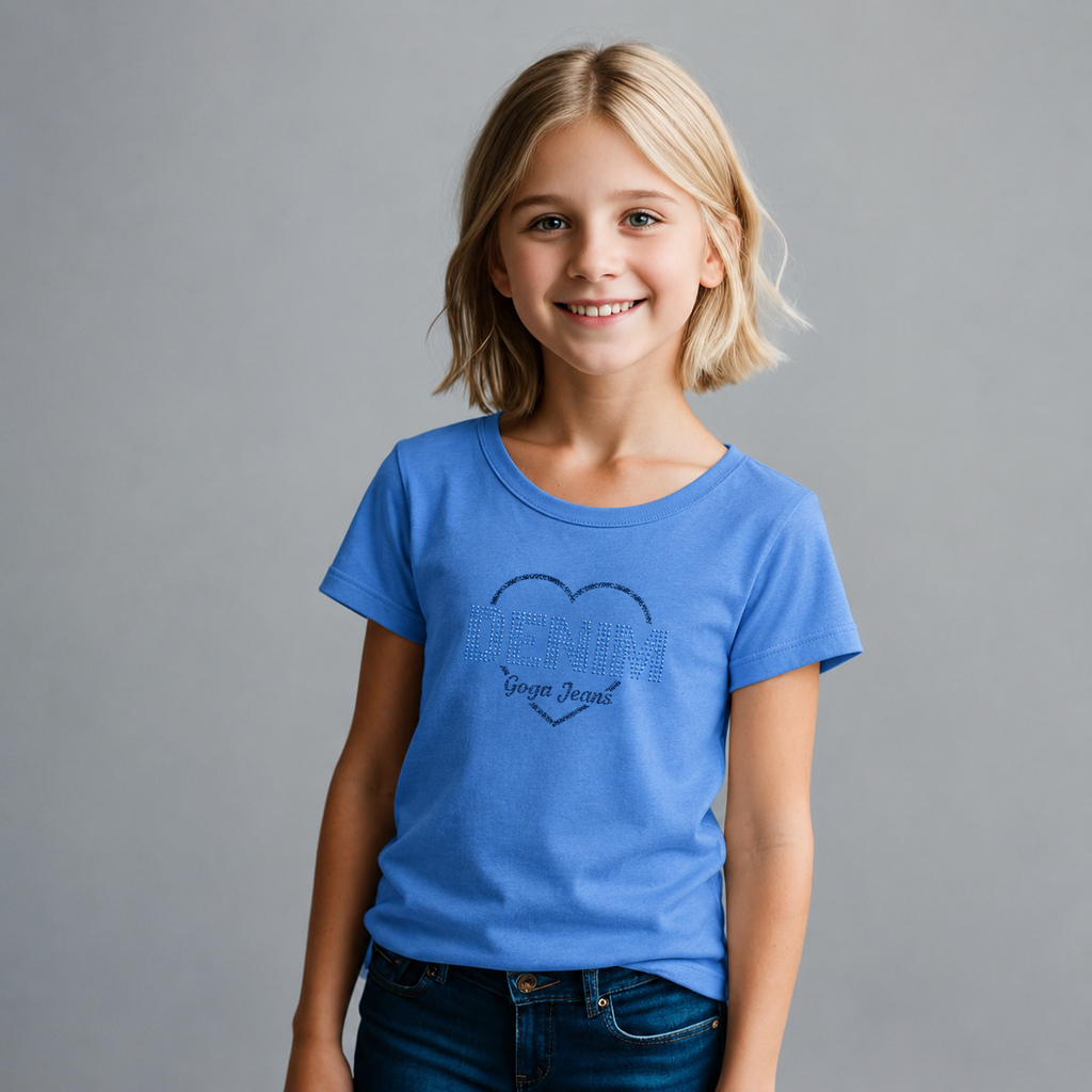 Playera Con Pedrería para niña