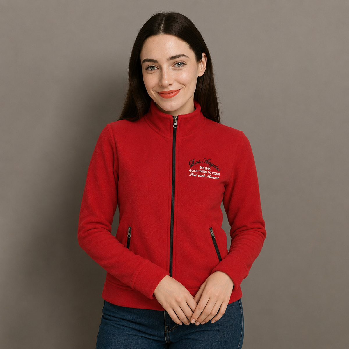 Sudadera Polar Goga con Cuello Alto y Cierre