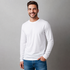 Playera Básica para hombre Cuello Redondo, Manga Larga.