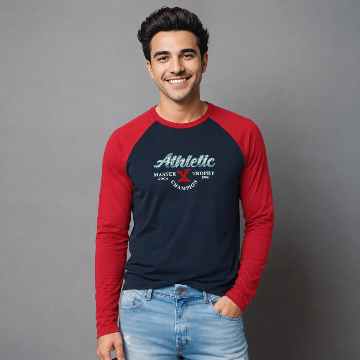Playera Estampada y Bordada para Hombre