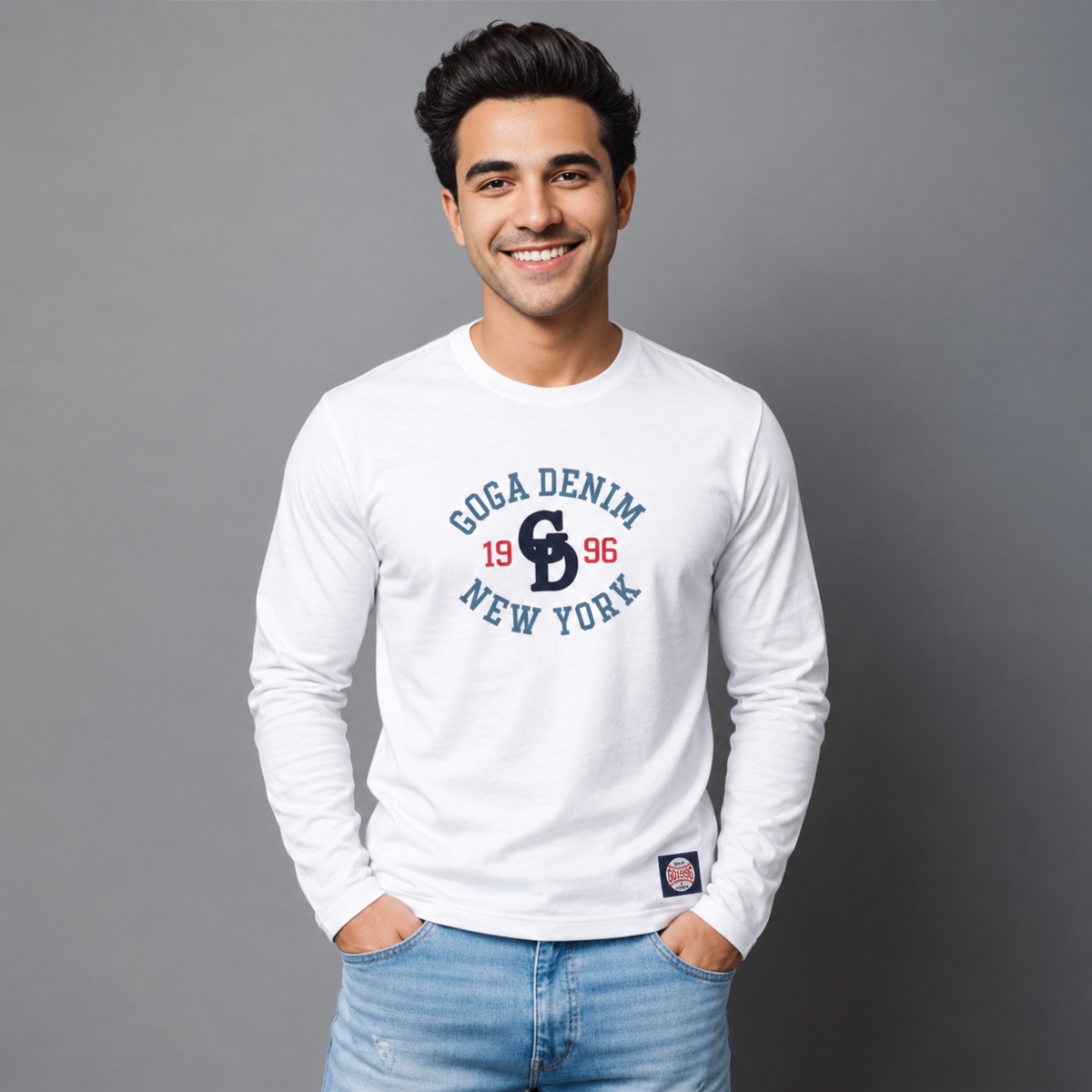 Playera Estampada y Bordada para Hombre