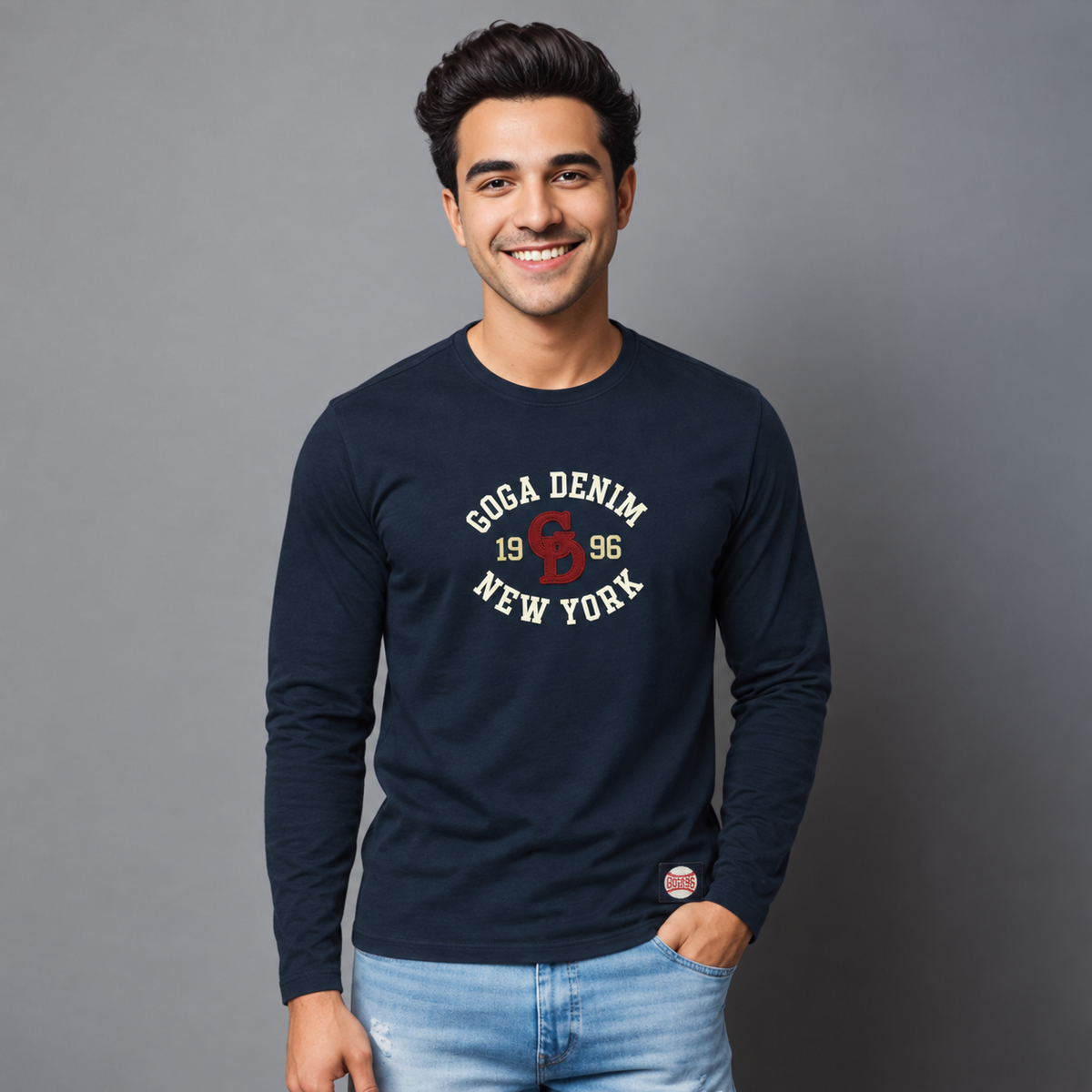 Playera Estampada y Bordada para Hombre