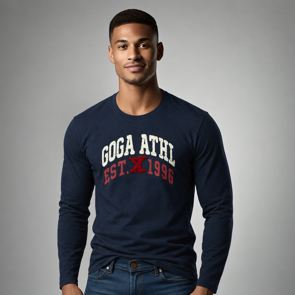 Playera Estampada y Bordada para Hombre