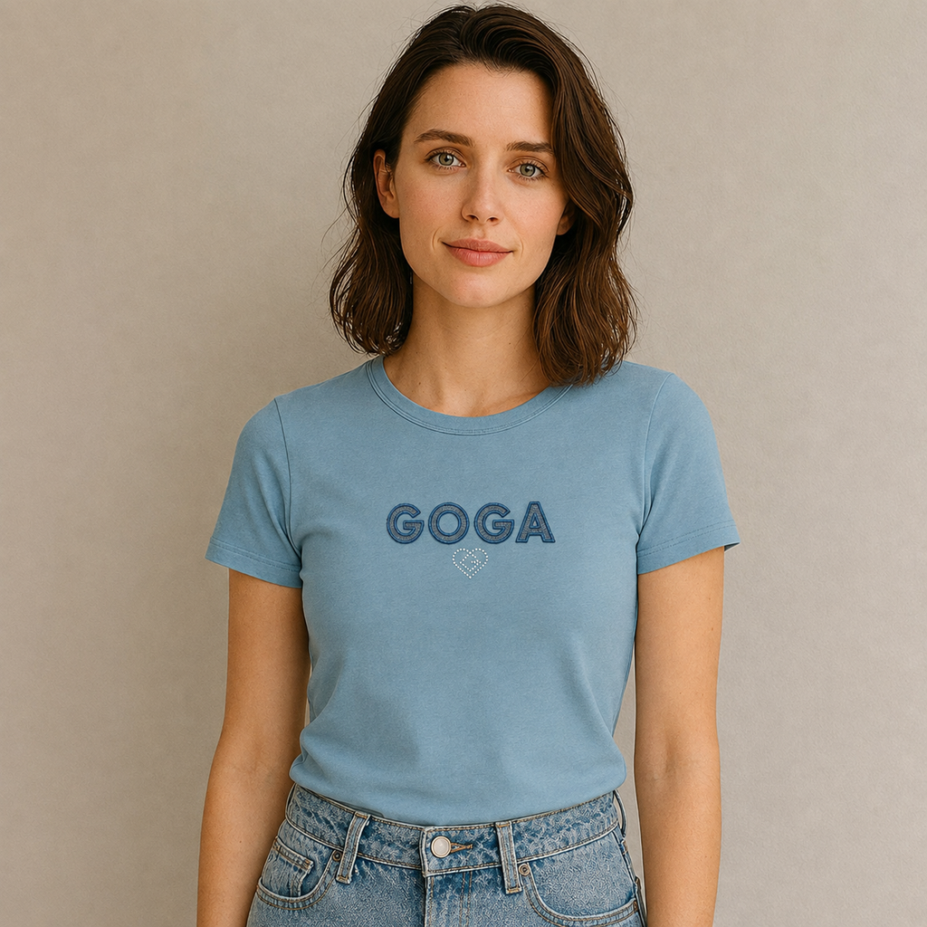 Playera de Pedrerí­a y Bordada para Mujer