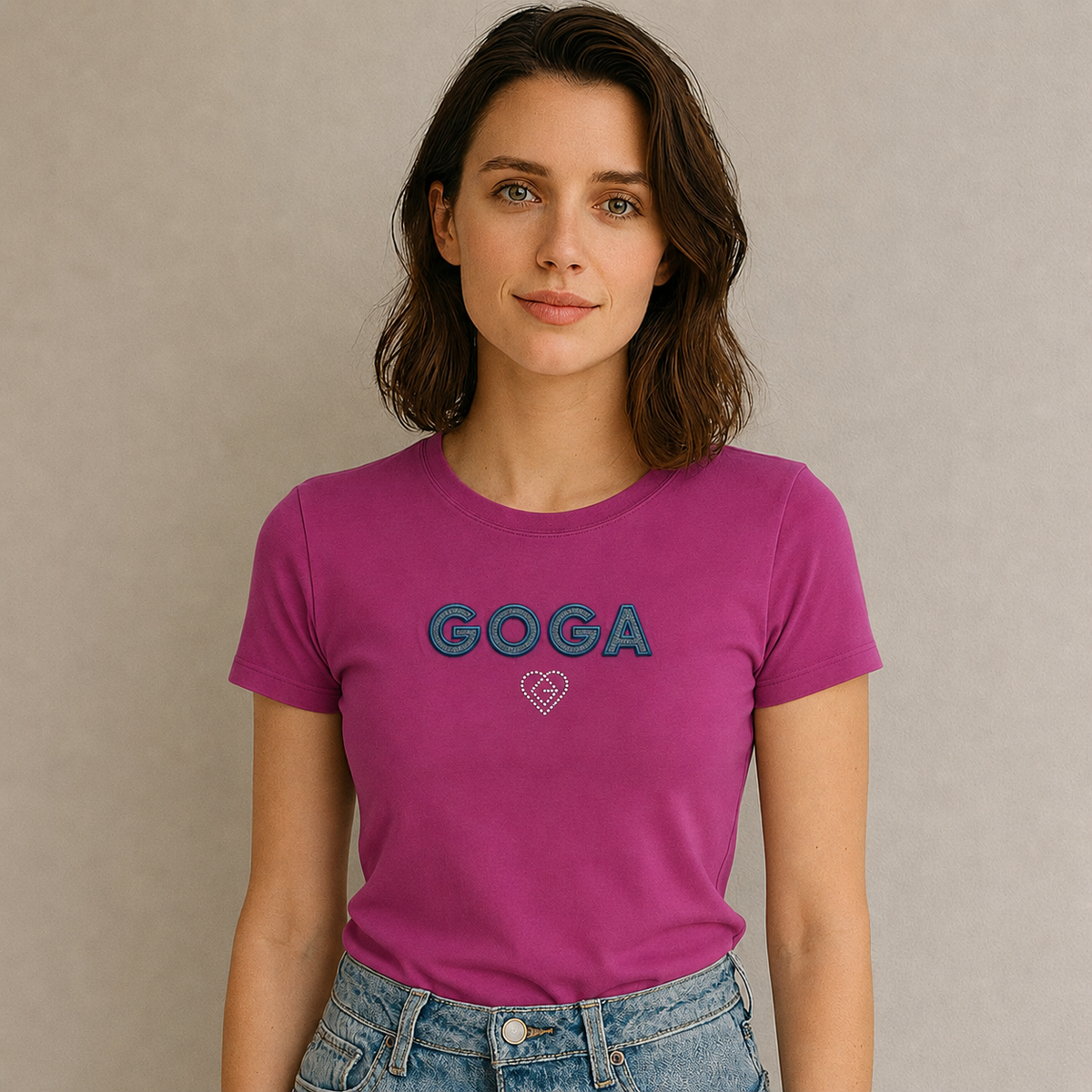 Playera de Pedrerí­a y Bordada para Mujer