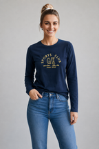 Playera Sports Club Manga Larga con Estampado Metálico