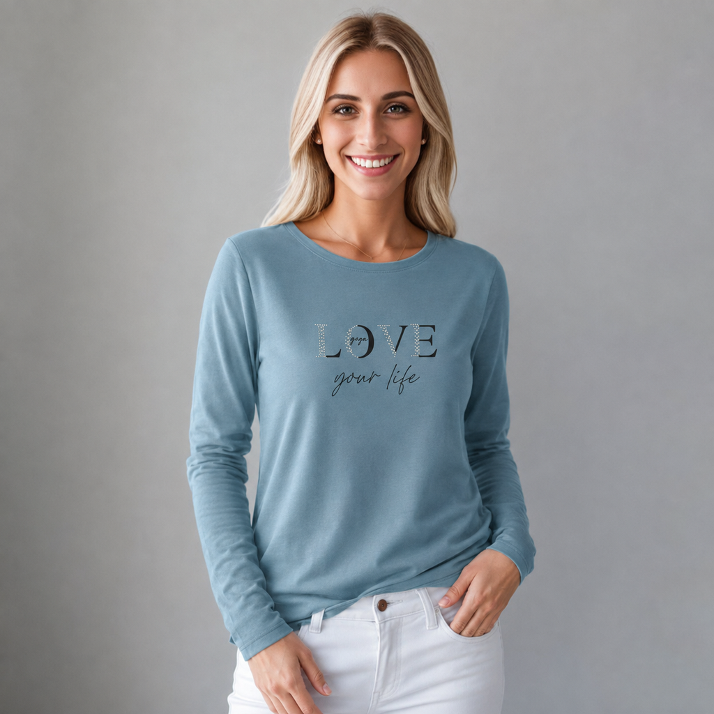 Playera Estampada/Pedrería para mujer