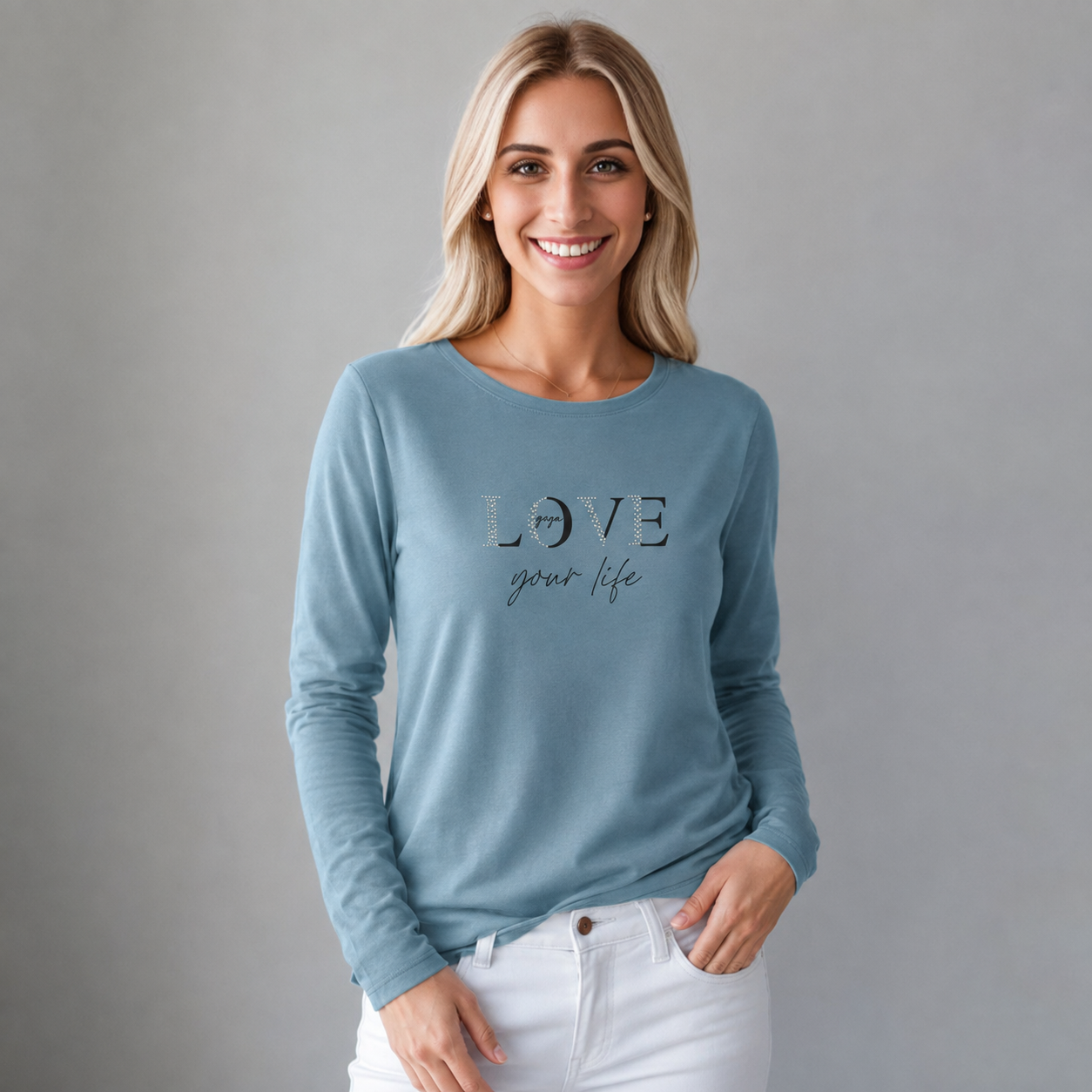 Playera Estampada/Pedrería para mujer