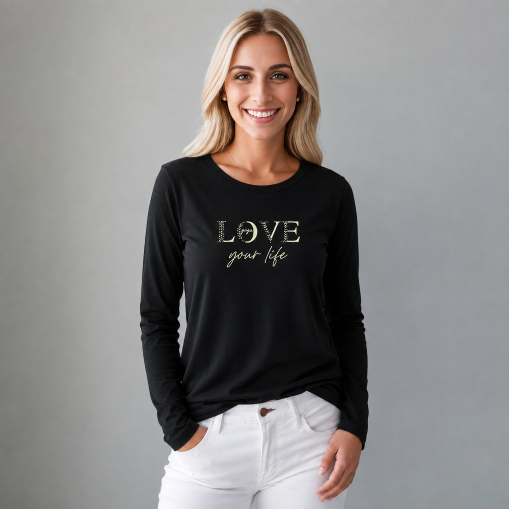 Playera Estampada/Pedrería para mujer
