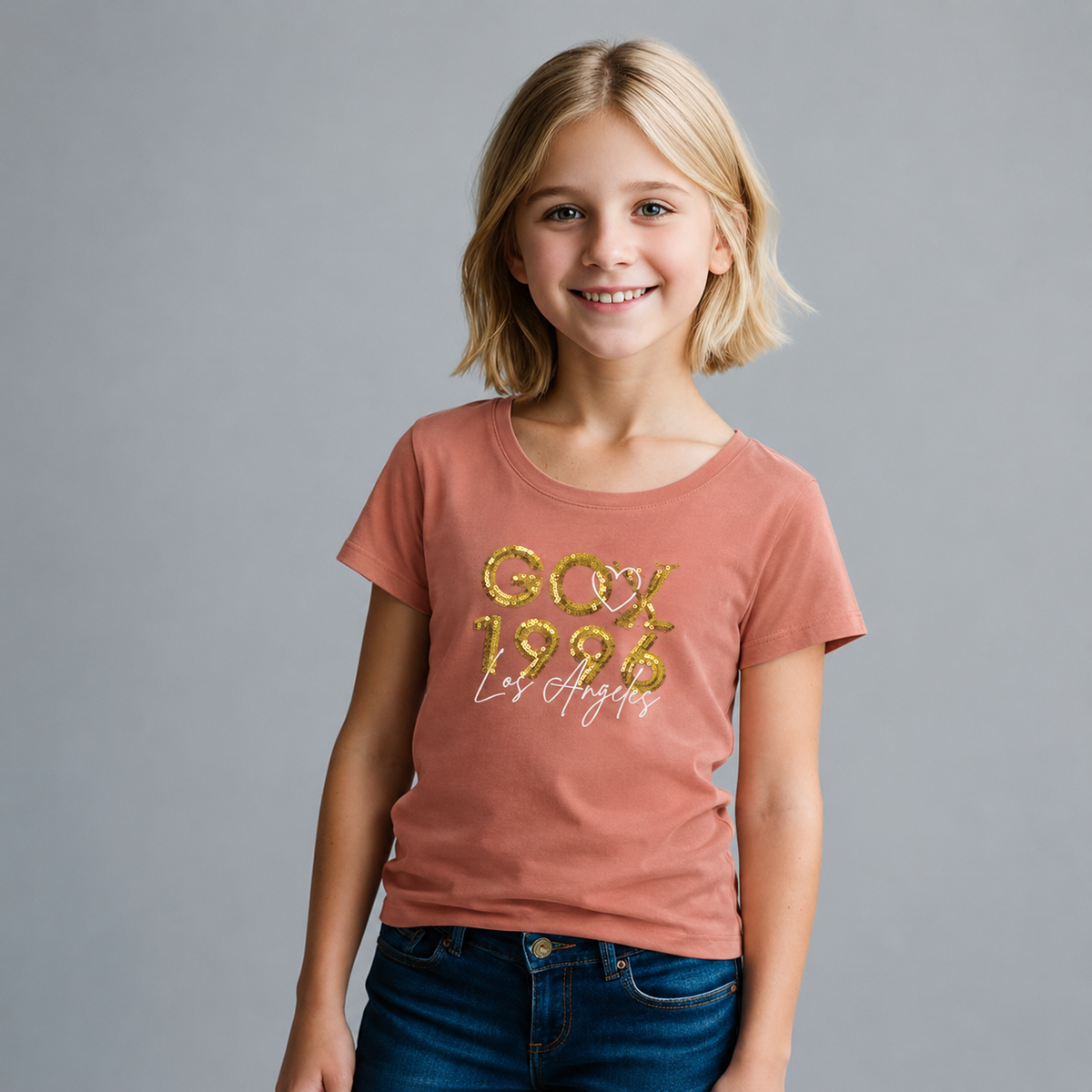 Playera Estampada con bordado para niña
