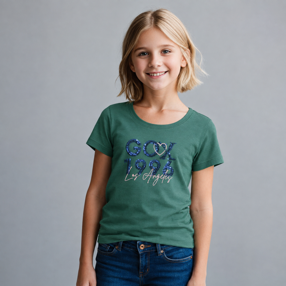 Playera Estampada con bordado para niña