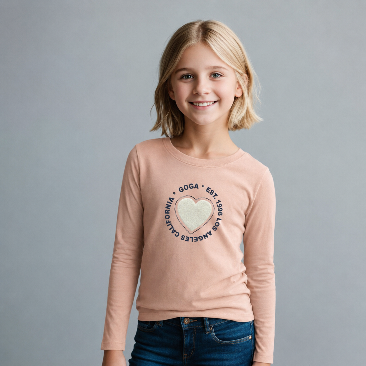 Playera Bordada y Estampada Niña