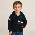 Sudadera Polar Bordada con Capucha y Cierre