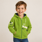 Sudadera Polar Bordada con Capucha y Cierre