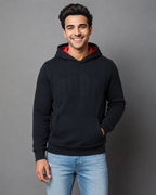 Sudadera Polar Básica para hombre, bordada con manga larga, bolsas frontales.