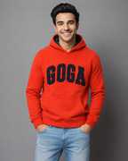 Sudadera Polar Básica para hombre, bordada con manga larga, bolsas frontales.
