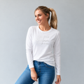 Playera Estampada/Pedrería para mujer.