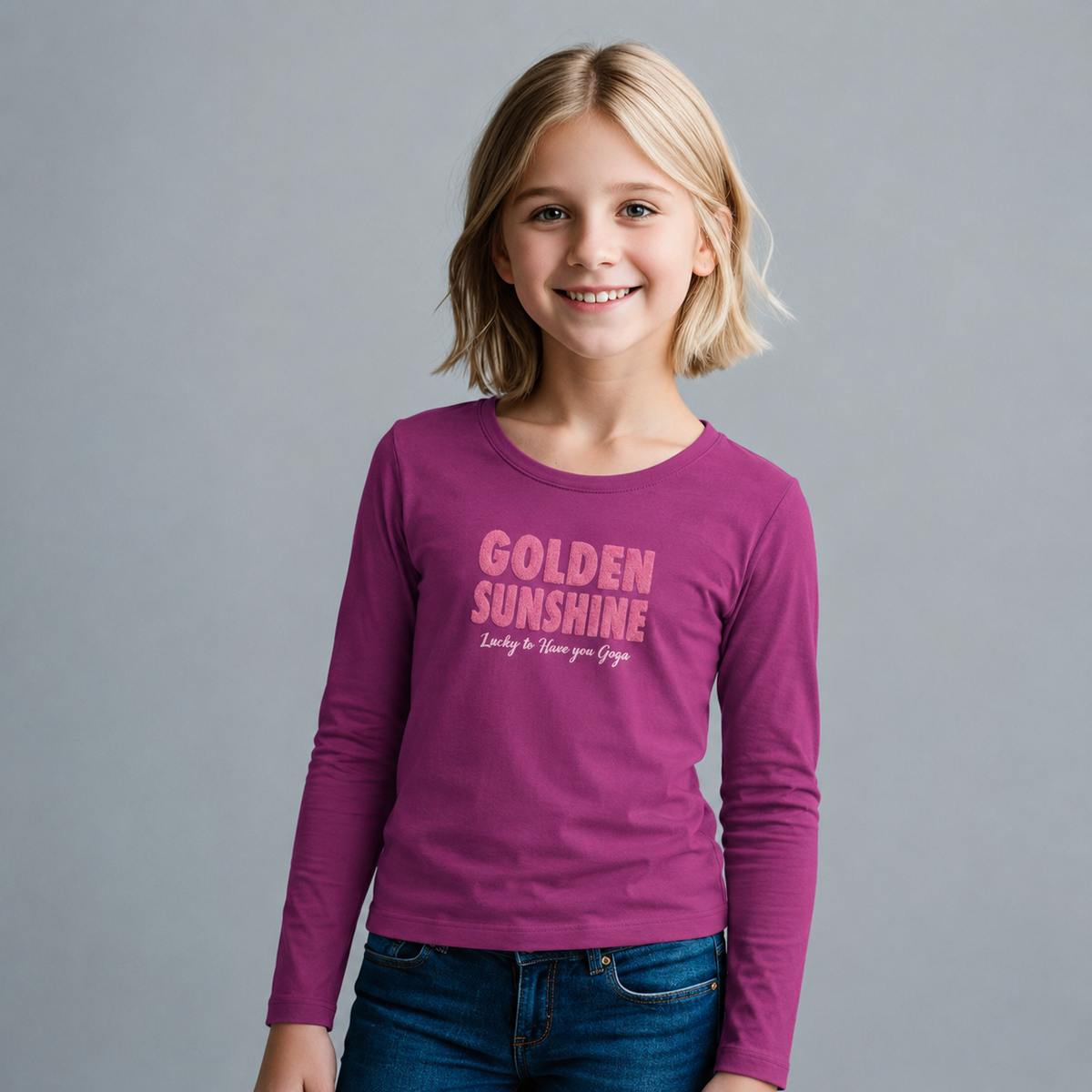 Playera Bordada y Estampada Niña