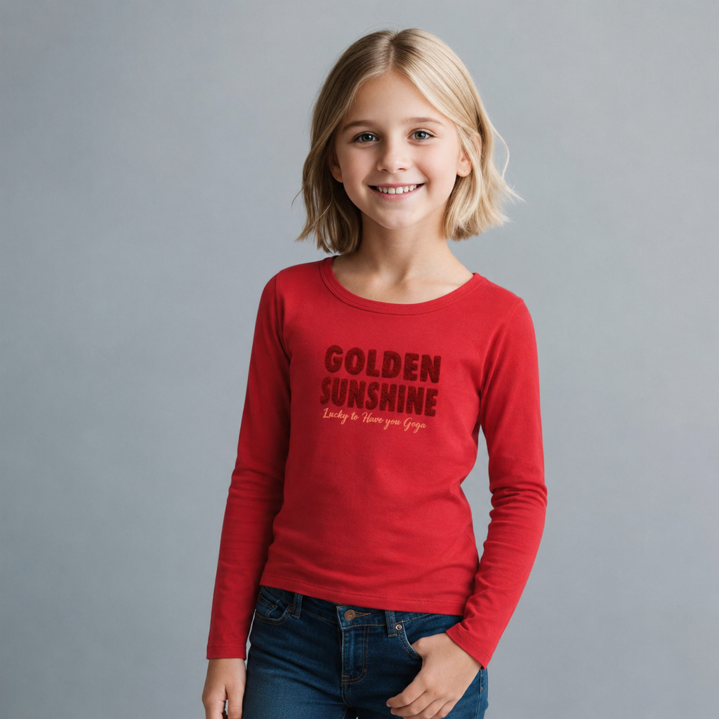 Playera Bordada y Estampada Niña