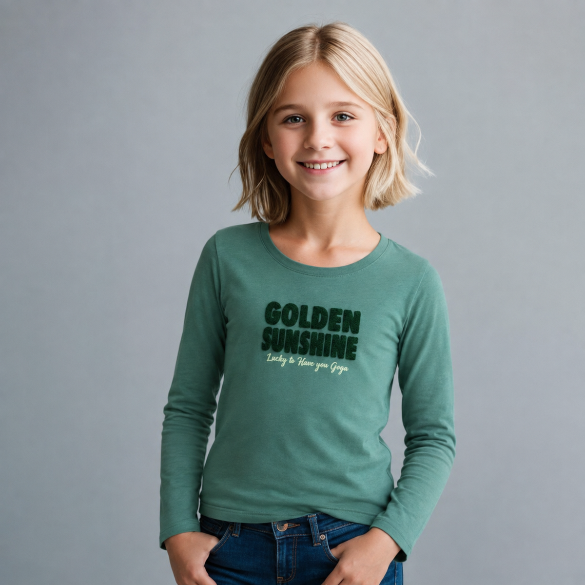 Playera Bordada y Estampada Niña
