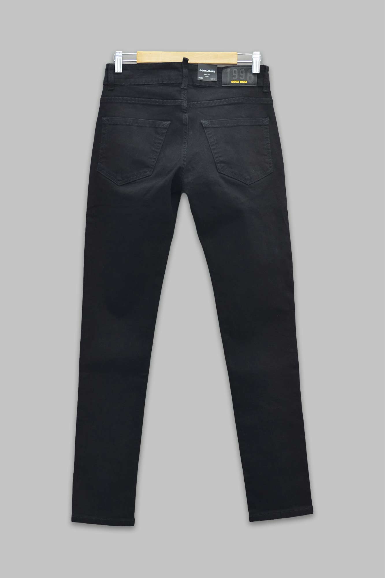 Pantalón de mezclilla negro slim fit para hombre
