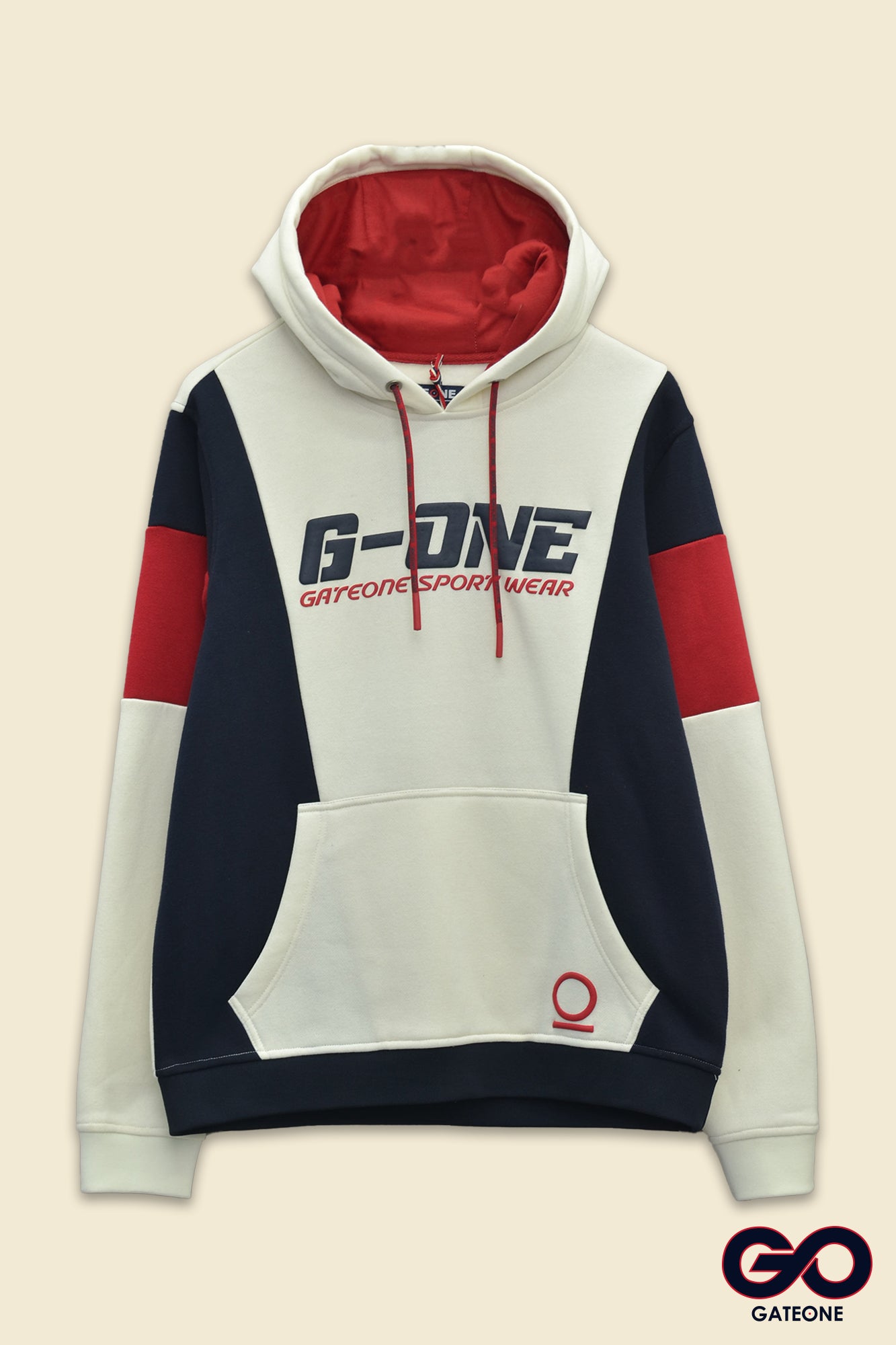 Sudadera para hombre, bolsas frontales y cierre.