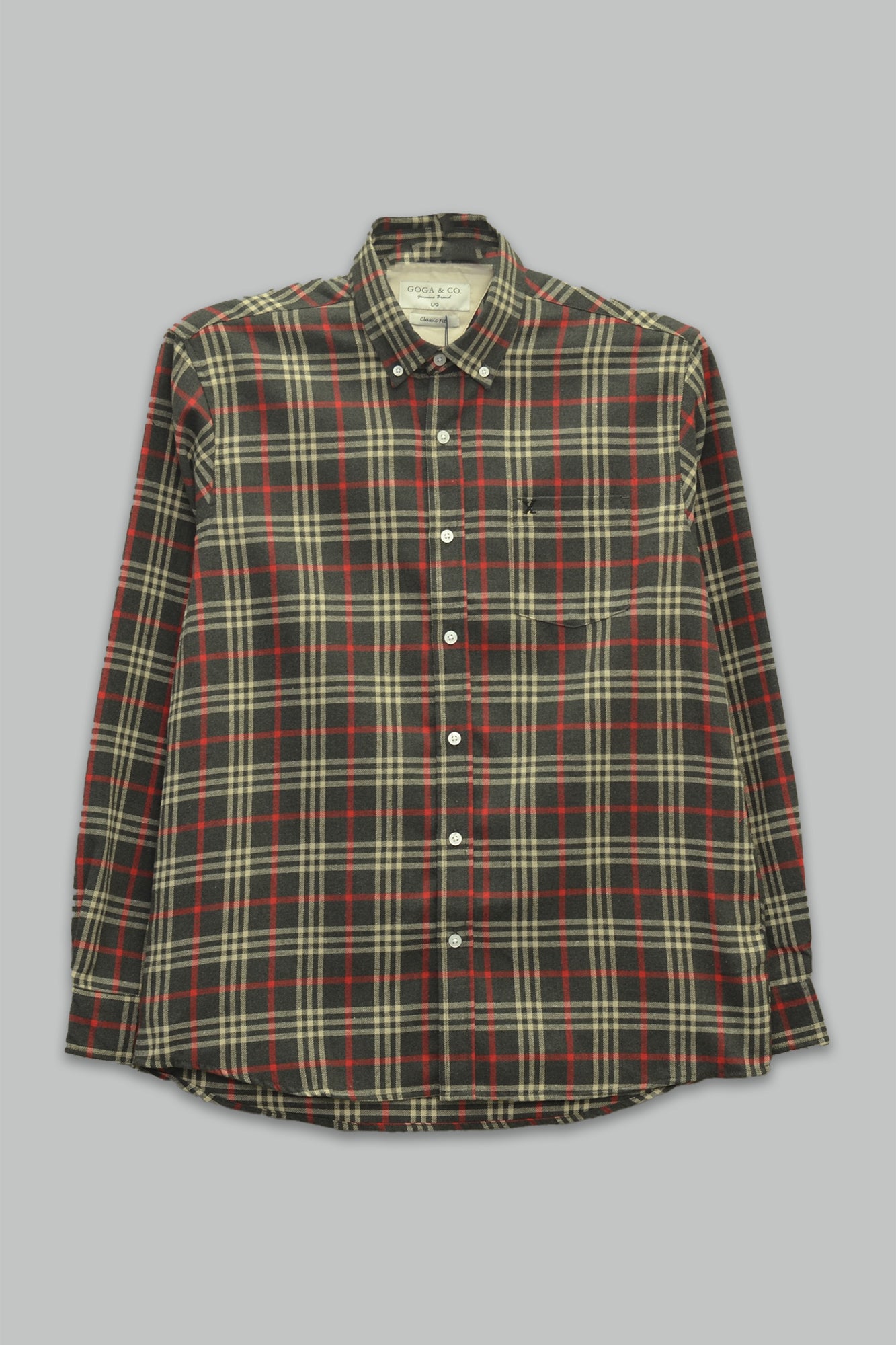 Camisa de Franela Para Hombre Classic Fit