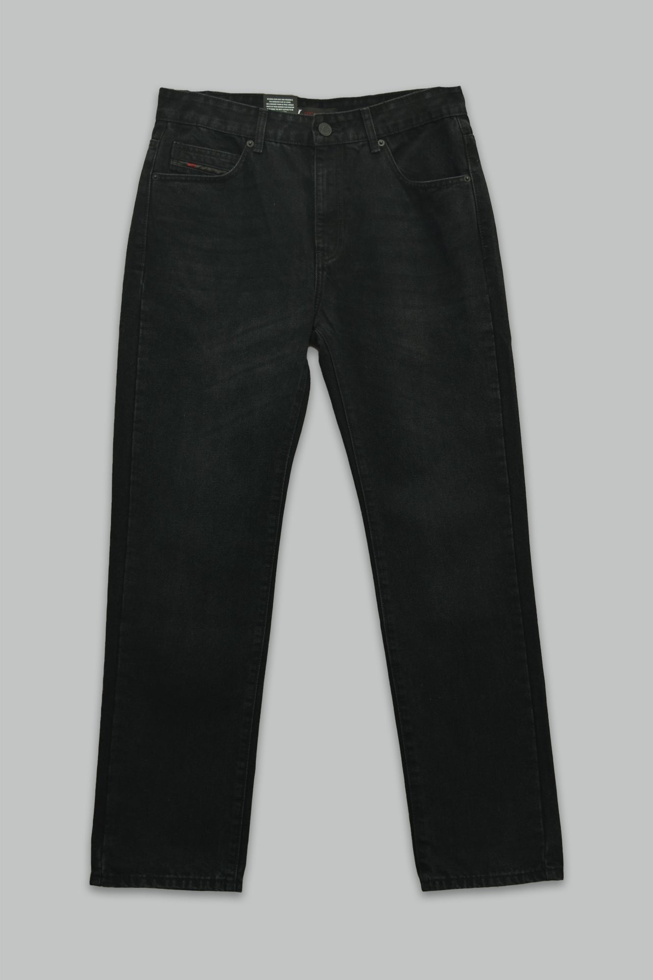 Pantalón Negro de mezclilla Regular Fit para hombre