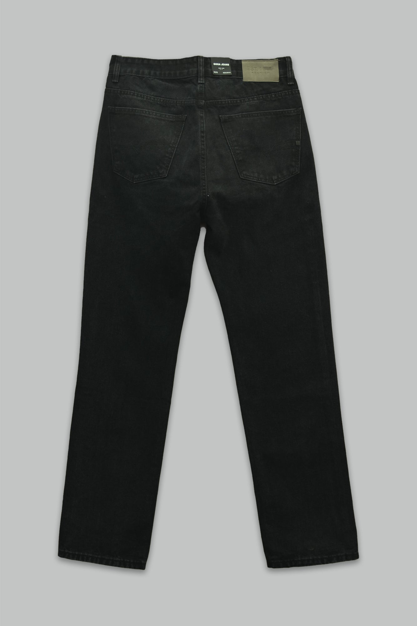 Pantalón Negro de mezclilla Regular Fit para hombre