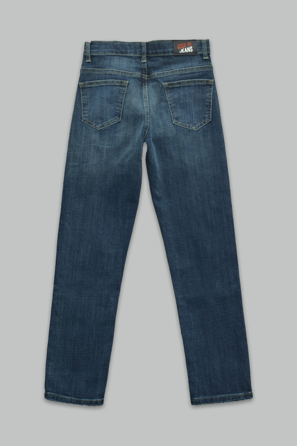 Pantalón de mezclilla Regular fit Stretch con escudos para niño