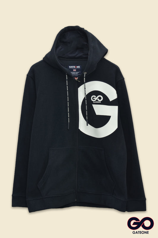 Sudadera para hombre, bolsas frontales y cierre.