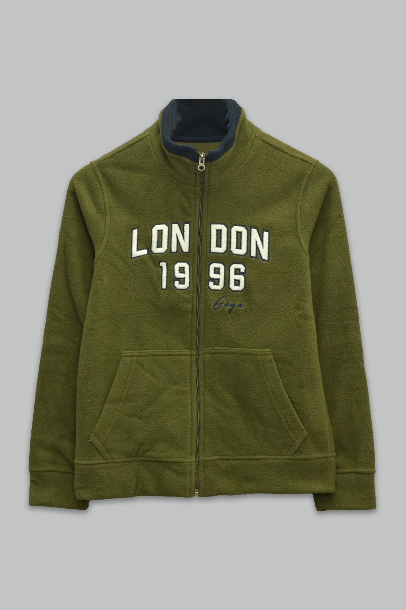 Sudadera polar para Mujer bordada, con manga larga, bolsas frontales y cierre.