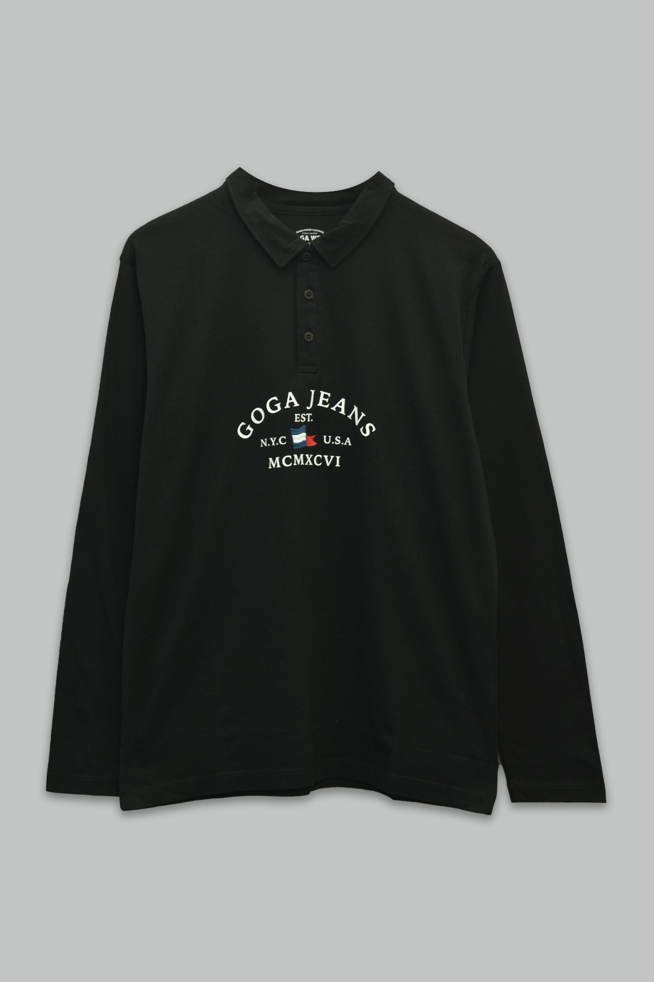 Playera Tipo Polo Estampada y Bordada para Hombre