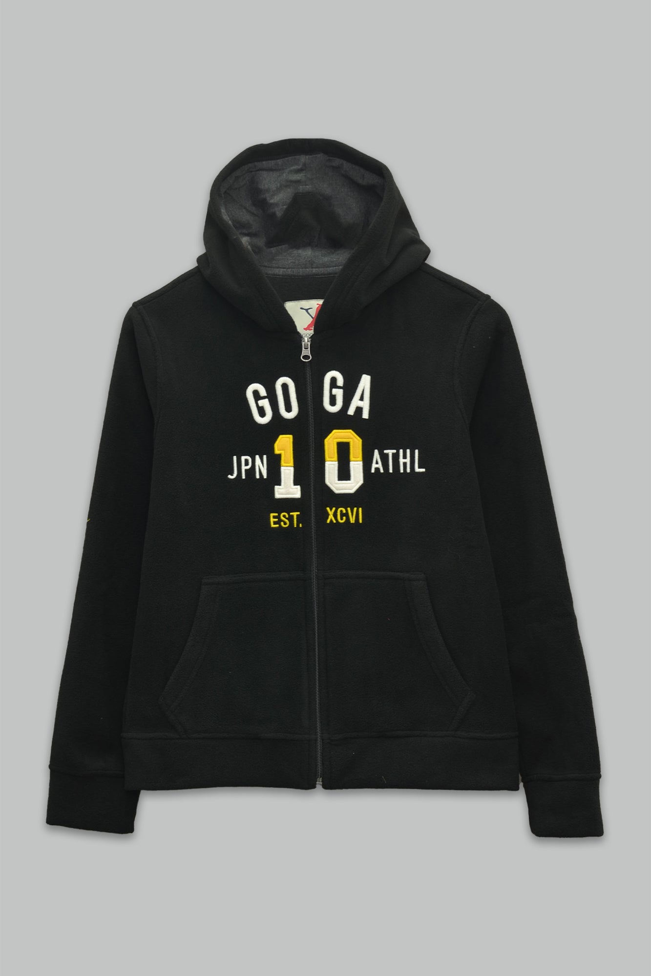 Sudadera polar para Mujer bordada, con manga larga, bolsas frontales y cierre.