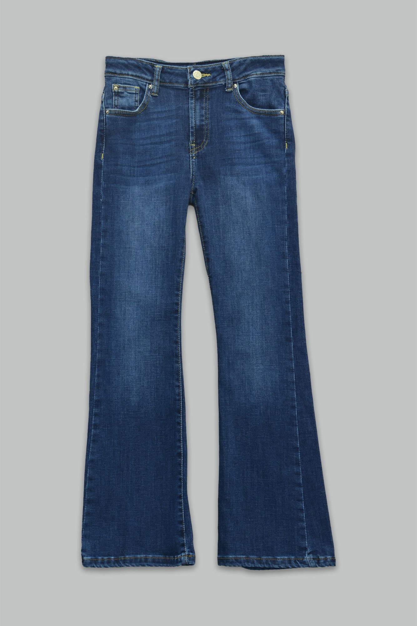 Pantalón acampanado de mezclilla para niña