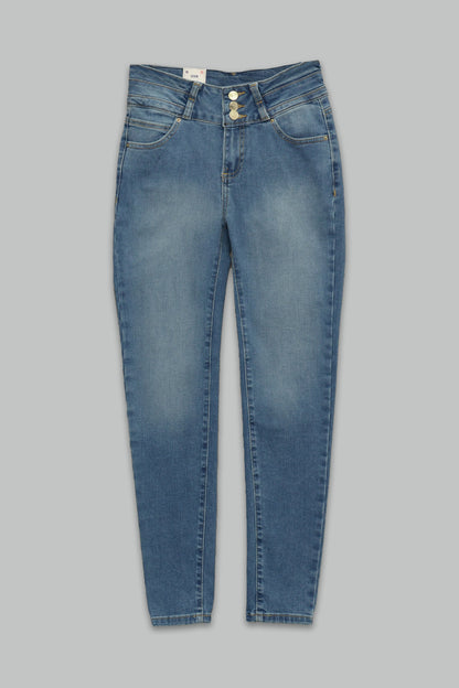 Pantalón skinny fit de mezclilla para mujer