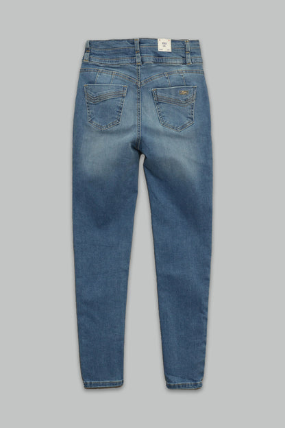 Pantalón skinny fit de mezclilla para mujer