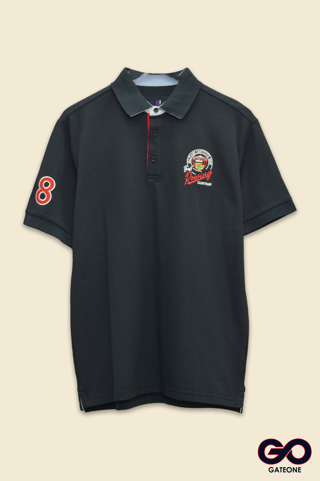 Playera para hombre Tipo Polo Bordada.
