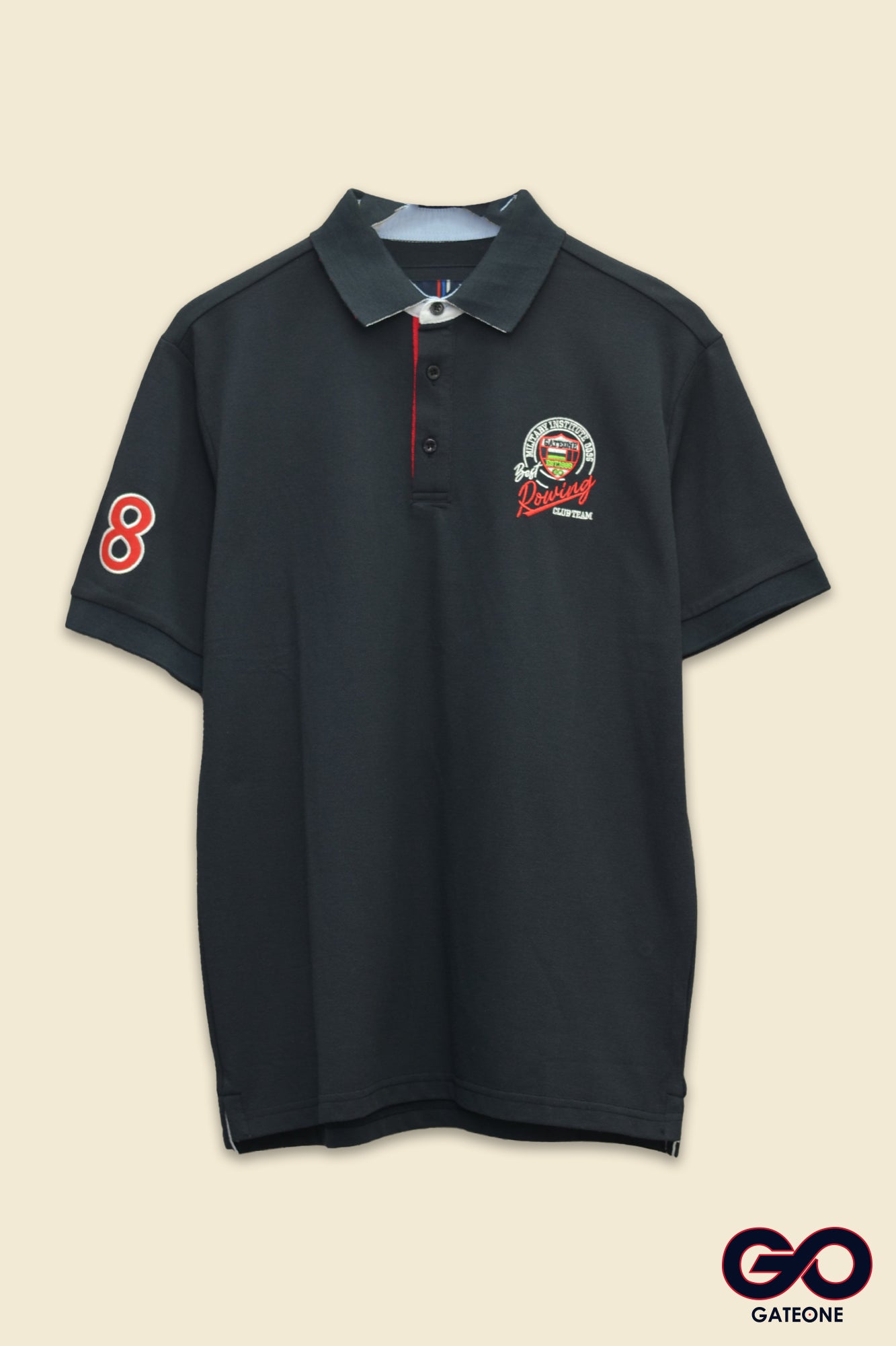 Playera para hombre Tipo Polo Bordada.