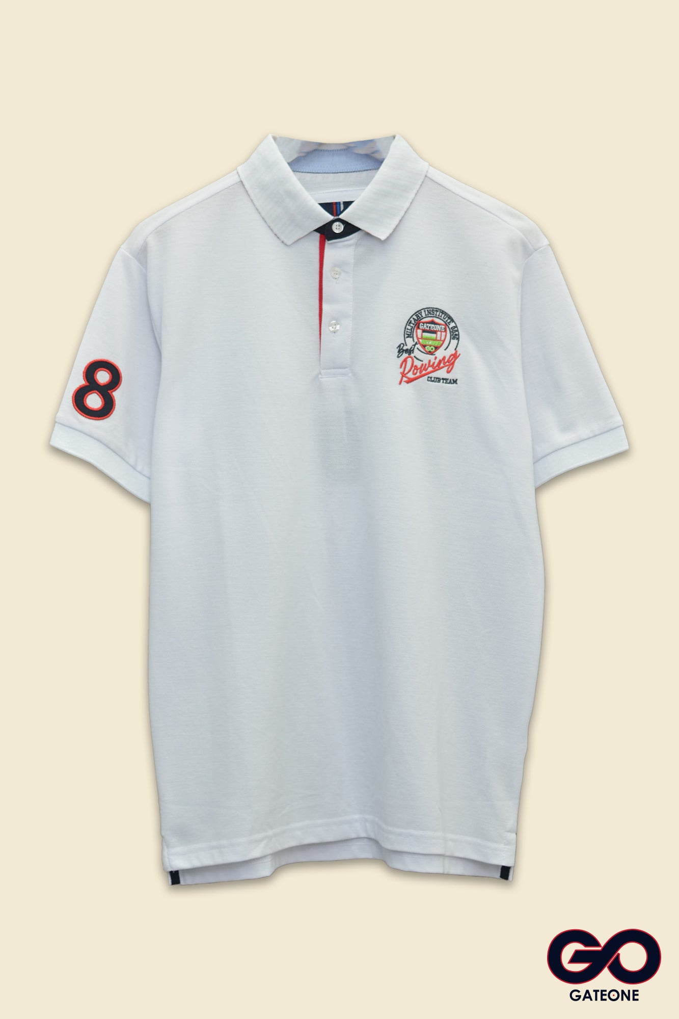 Playera para hombre Tipo Polo Bordada.