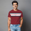 Playera Franjas Estampadas Logo Goga