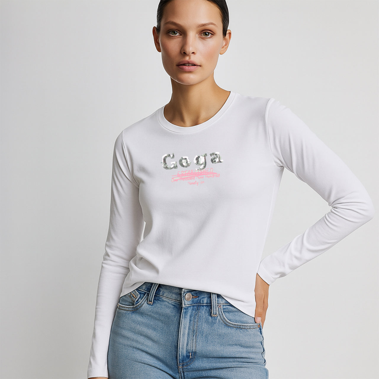 Playera Estampada/Lentejuela para mujer