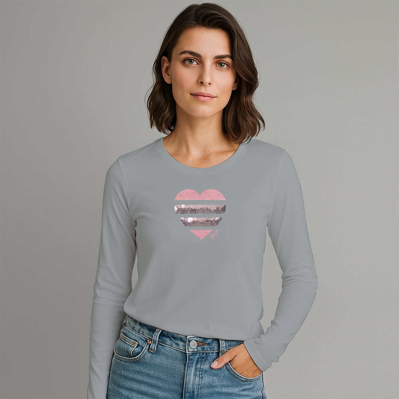 Playera Estampada/Lentejuela para mujer